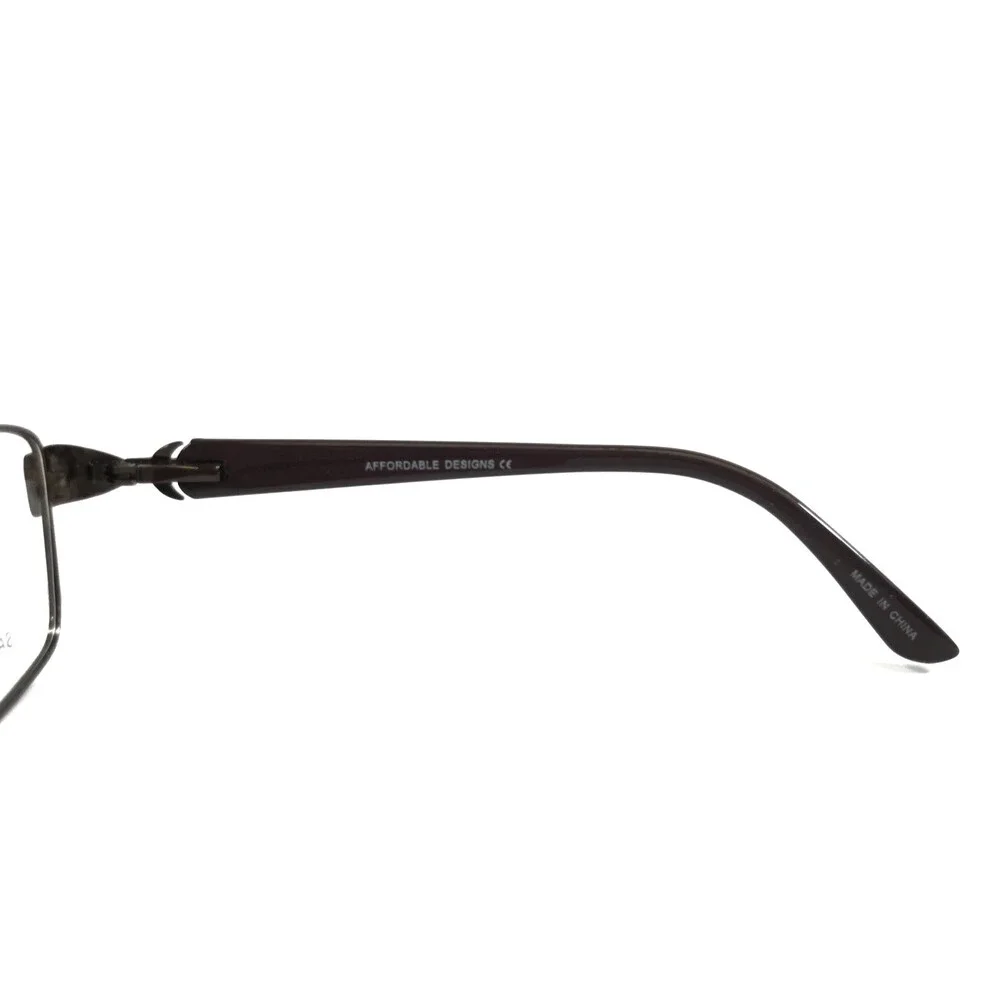 Affordable Designs Eyeglasses Frames MARGE BROWN Rectangle Wire Rim 53-18-135